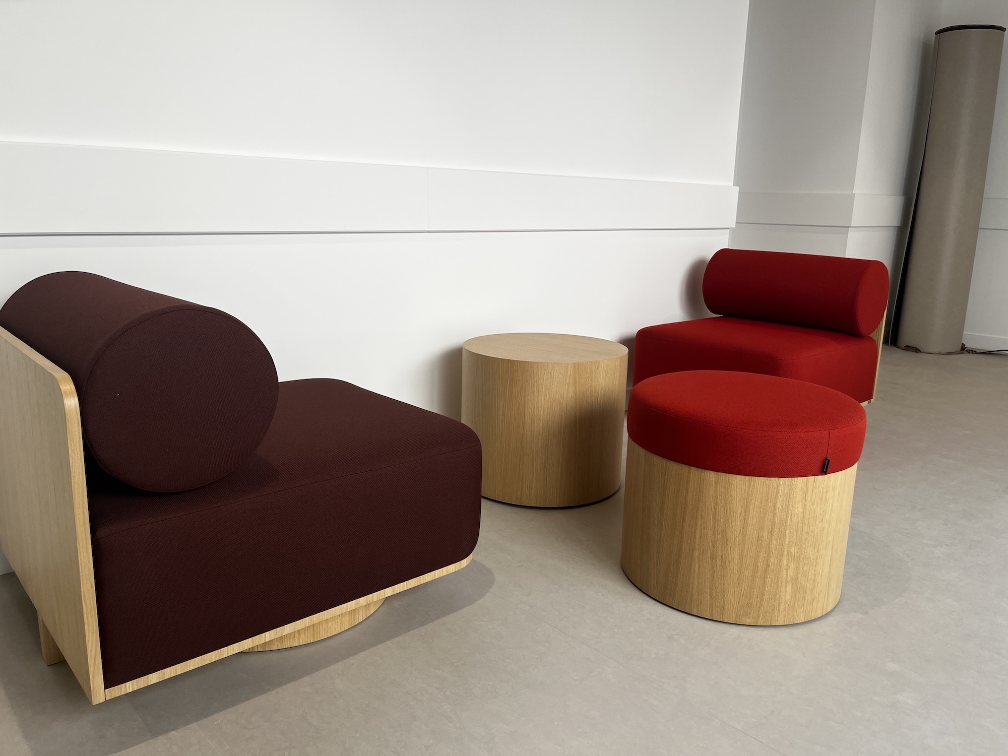 Pouf rond TUBO Pessac 1